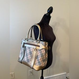 Sold Authentic Burberry Tote gold